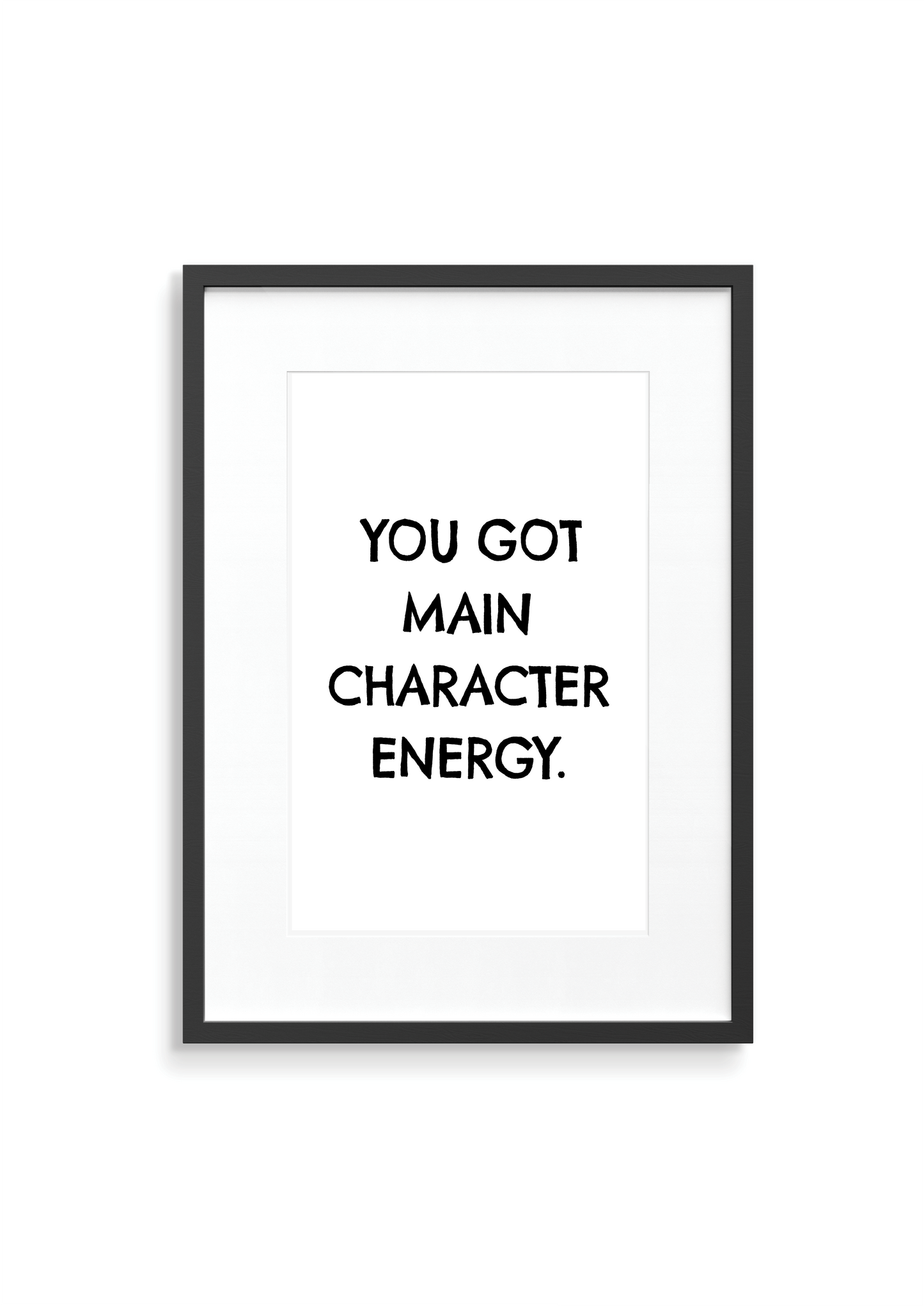 game, movie inspired motivational print in black and white